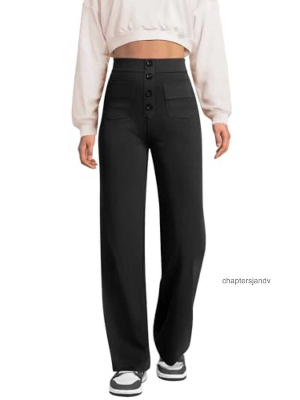 Women's Straight Leg Dress Pants Stretchy Work Trousers